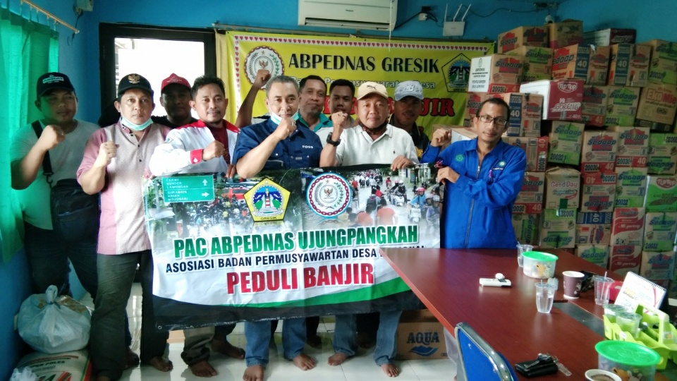 Posko penampungan logistik bantuan bencana, DPC Abpednas Gresik Jl. Raya Dungus - Cerme KM.3.